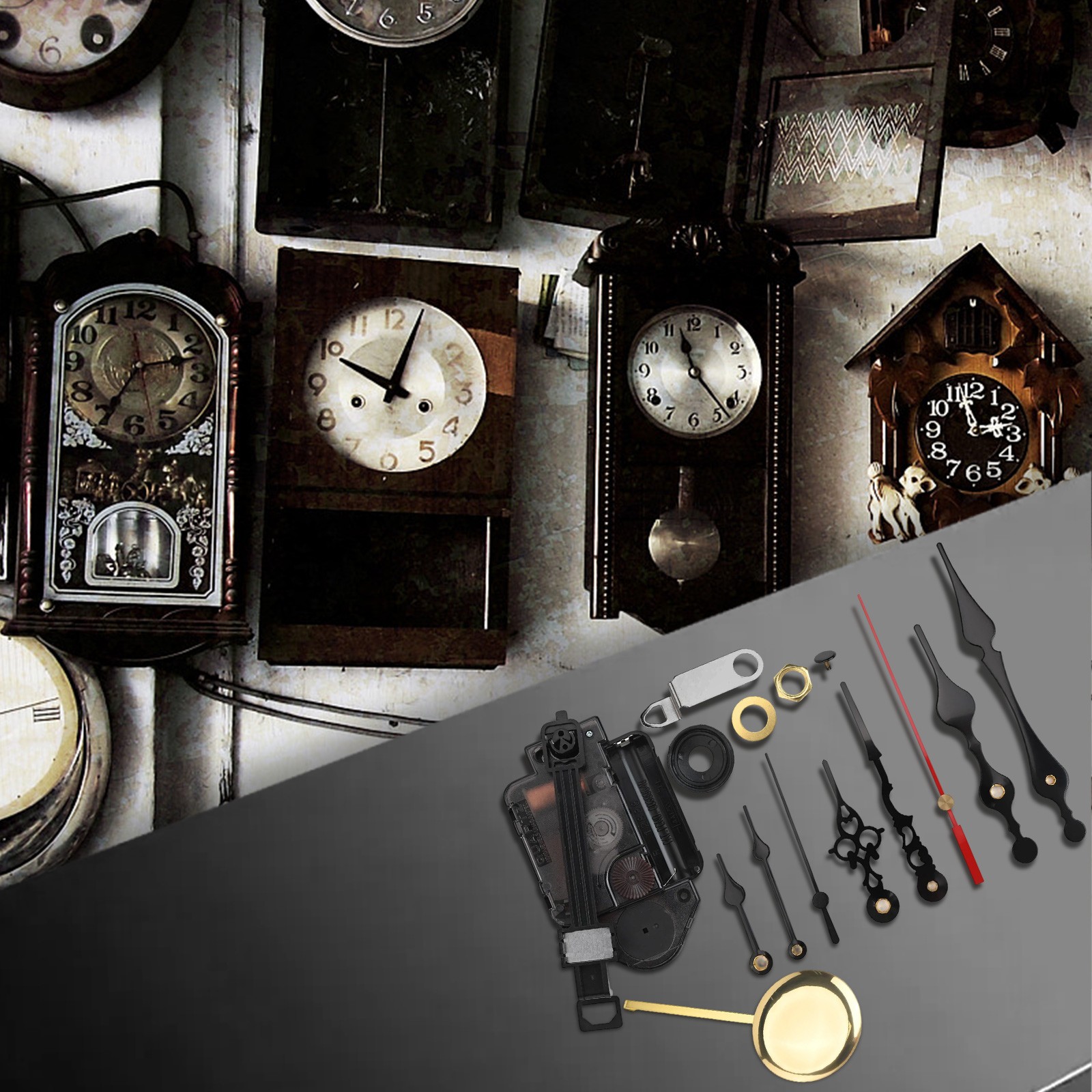 Customizable Pendulum Clock Mechanism Replacement Set for Wall Clocks 23mm