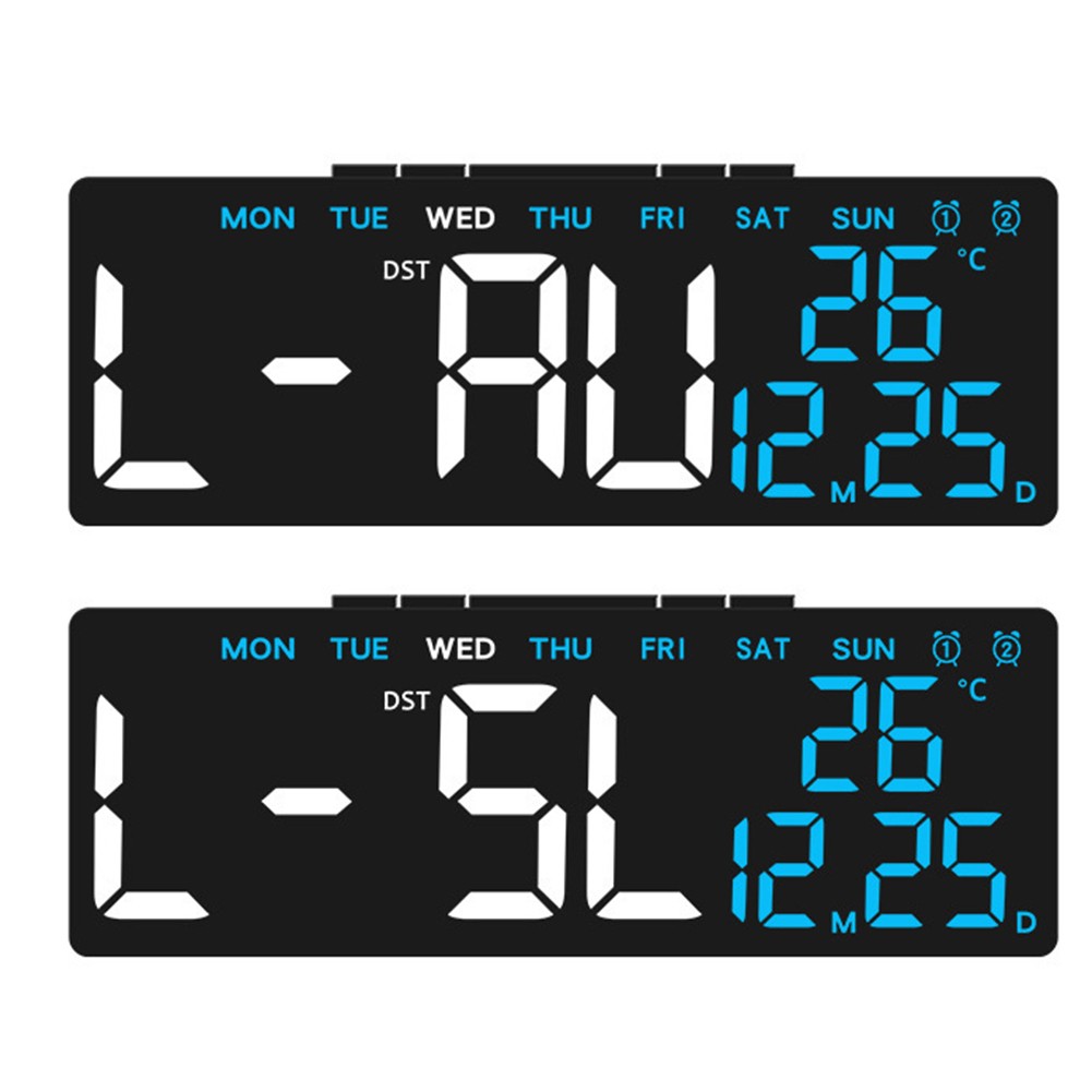 LED Dual Alarm Clock with Comprehensive Display for Weekday Weekend Use