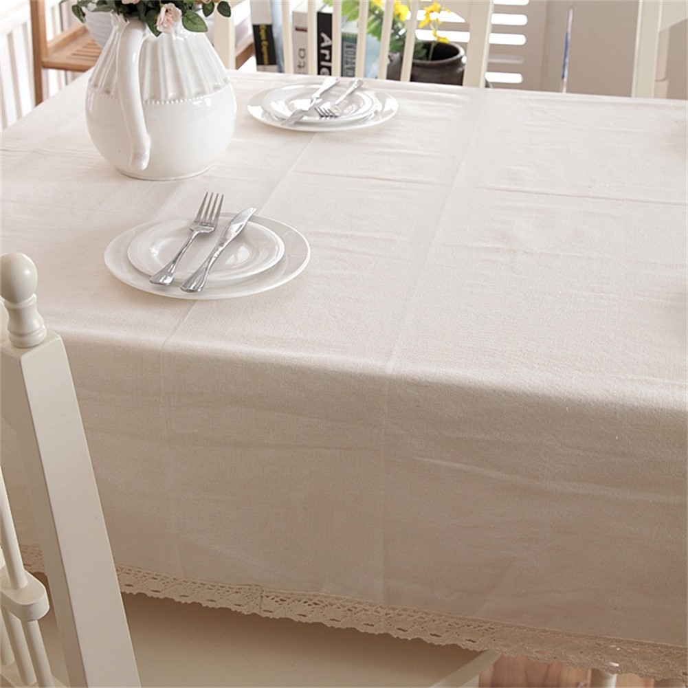 Tablecloth for Indoor Outdoor Weddings and Dining Room Beige 135x200cm - Picture 17 of 36