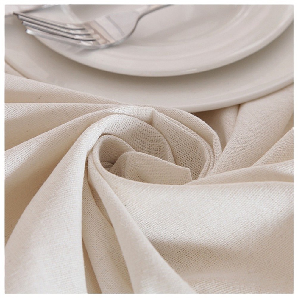 Tablecloth for Indoor Outdoor Weddings and Dining Room Beige 135x200cm - Picture 21 of 36