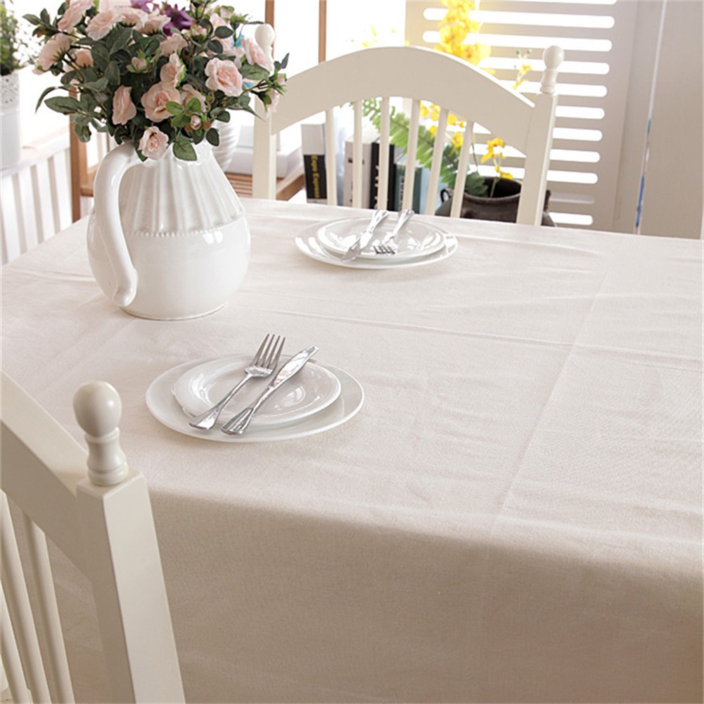 Tablecloth for Indoor Outdoor Weddings and Dining Room Beige 135x200cm - Picture 20 of 36