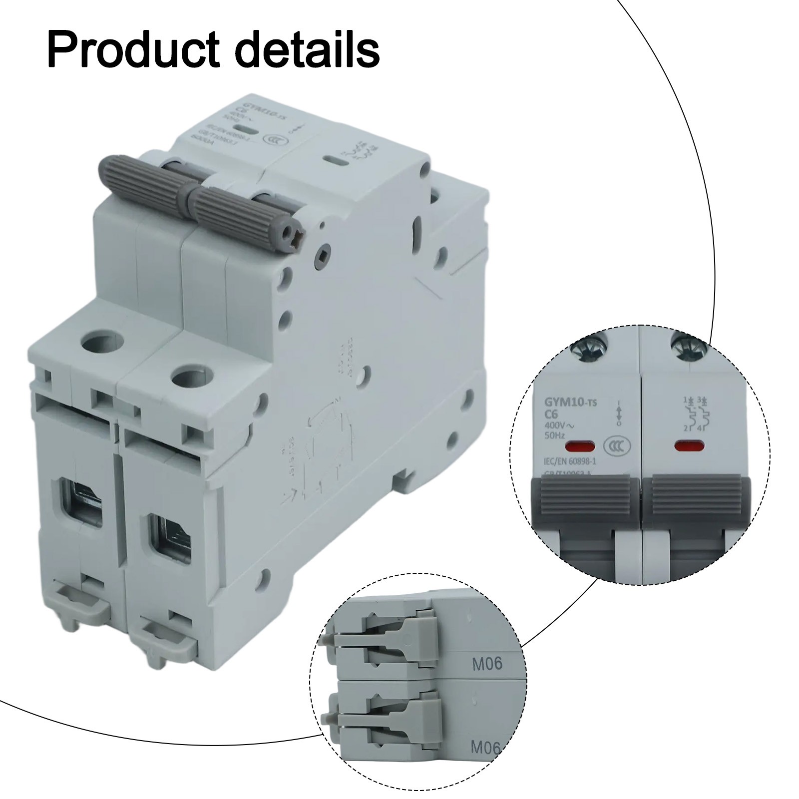 AC MCB 2-polig 20A 6kA Kurvenschalter für maximale Anschlussmöglichkeit von 16 - Produktbild 8