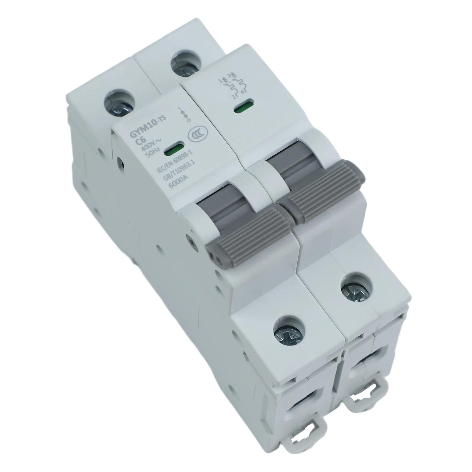 AC MCB 2-polig 20A 6kA Kurvenschalter für maximale Anschlussmöglichkeit von 16 - Produktbild 4