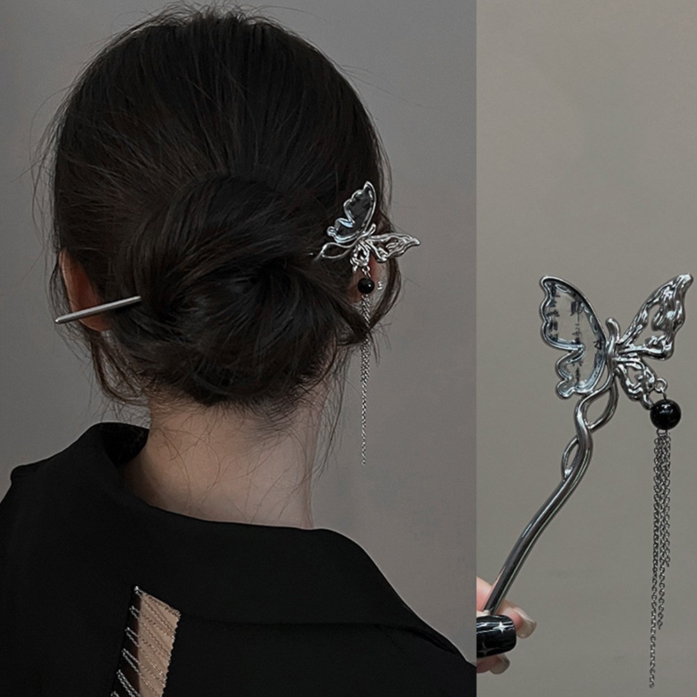 Handcrafted Butterfly Tassel Pendant Hairpin A Must Have for Elegant Occasions - Picture 10 of 10