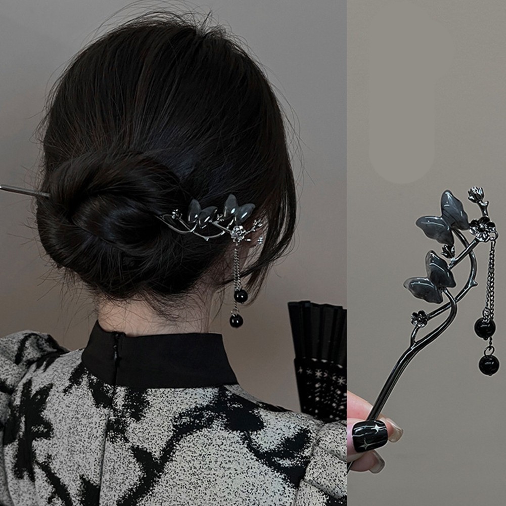 Handcrafted Butterfly Tassel Pendant Hairpin A Must Have for Elegant Occasions - Picture 5 of 10