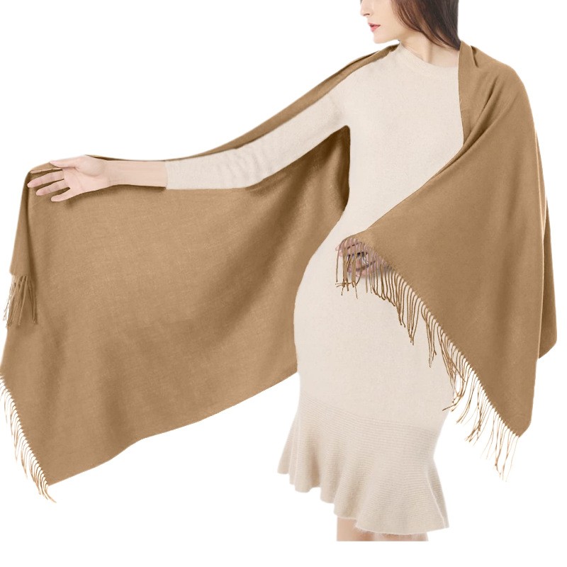 Trendy Cashmere Look Shawl with Anti Slip Silicone Lining for Secure Fit