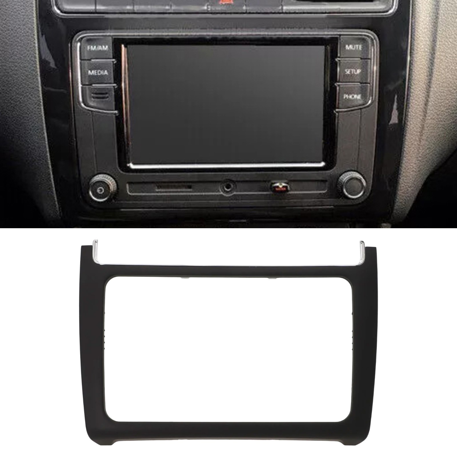 Panel de marco central de tablero para MK5 2014 2017 compatible con radio estéreo de automóvil 2DIN - Imagen 18 de 46