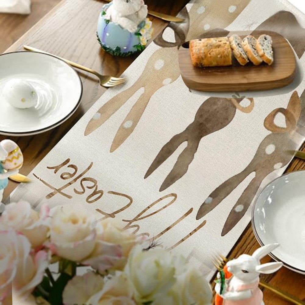 Unique Bunny Pattern Table Runner 13 x 72 Inches for Home Entertaining - Picture 16 of 22