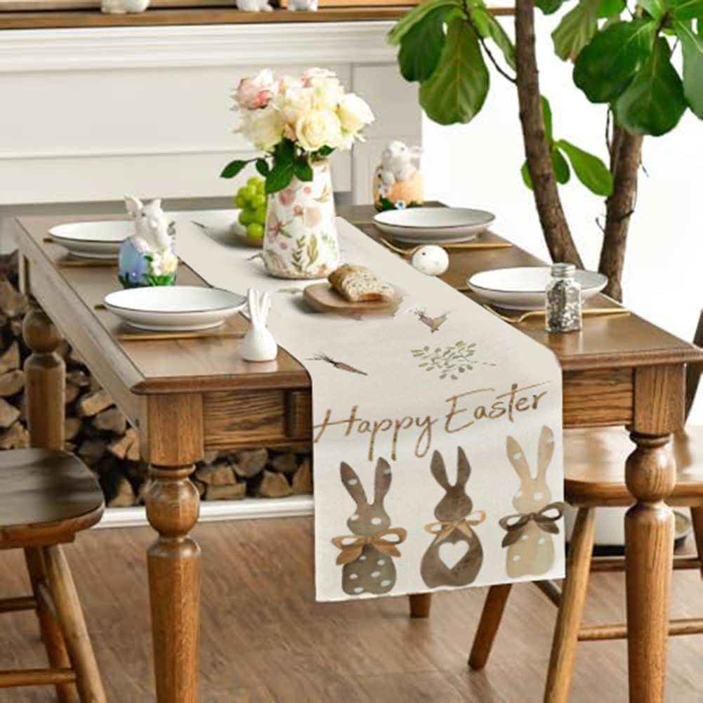 Unique Bunny Pattern Table Runner 13 x 72 Inches for Home Entertaining - Picture 14 of 22