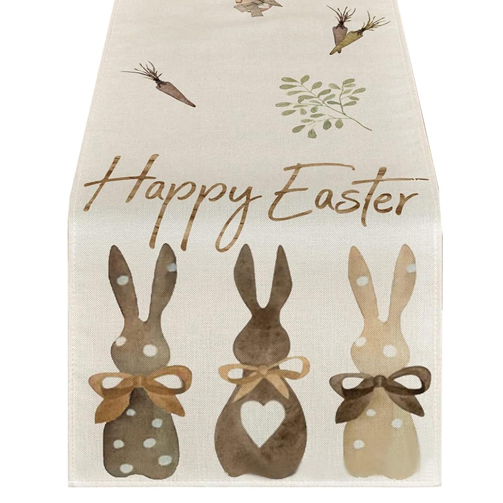 Unique Bunny Pattern Table Runner 13 x 72 Inches for Home Entertaining - Picture 21 of 22