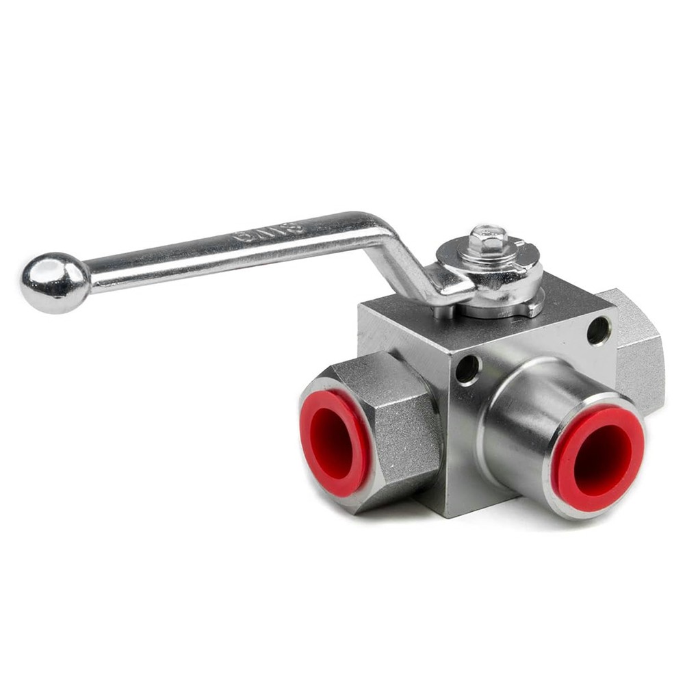 Carbon Steel NPT12 3 Way Hydraulic Ball Valve 7250 PSI for Industrial Use - Picture 16 of 43