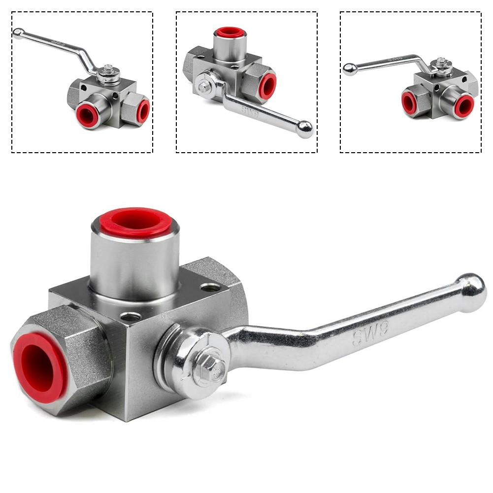 Carbon Steel NPT12 3 Way Hydraulic Ball Valve 7250 PSI for Industrial Use - Picture 18 of 43