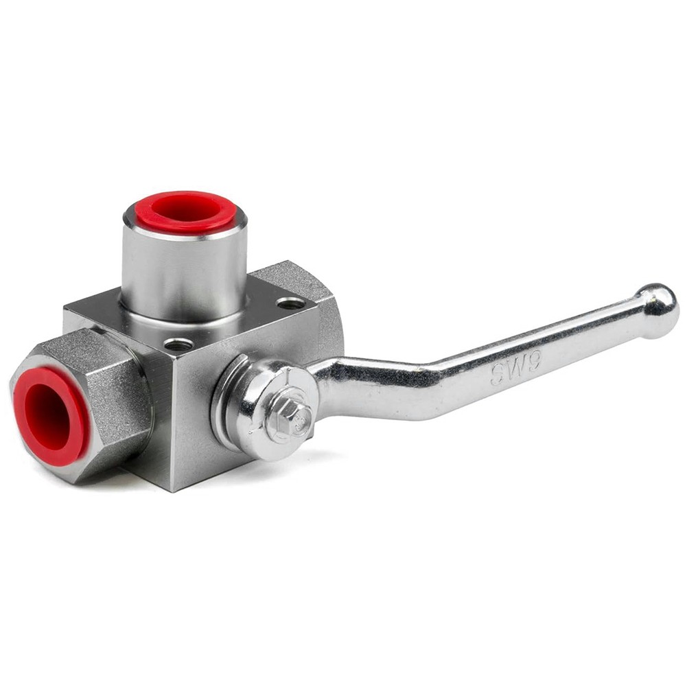Carbon Steel NPT12 3 Way Hydraulic Ball Valve 7250 PSI for Industrial Use - Picture 20 of 43
