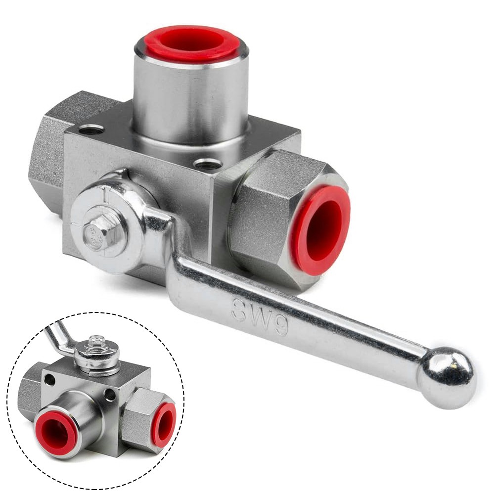 Carbon Steel NPT12 3 Way Hydraulic Ball Valve 7250 PSI for Industrial Use - Picture 19 of 43