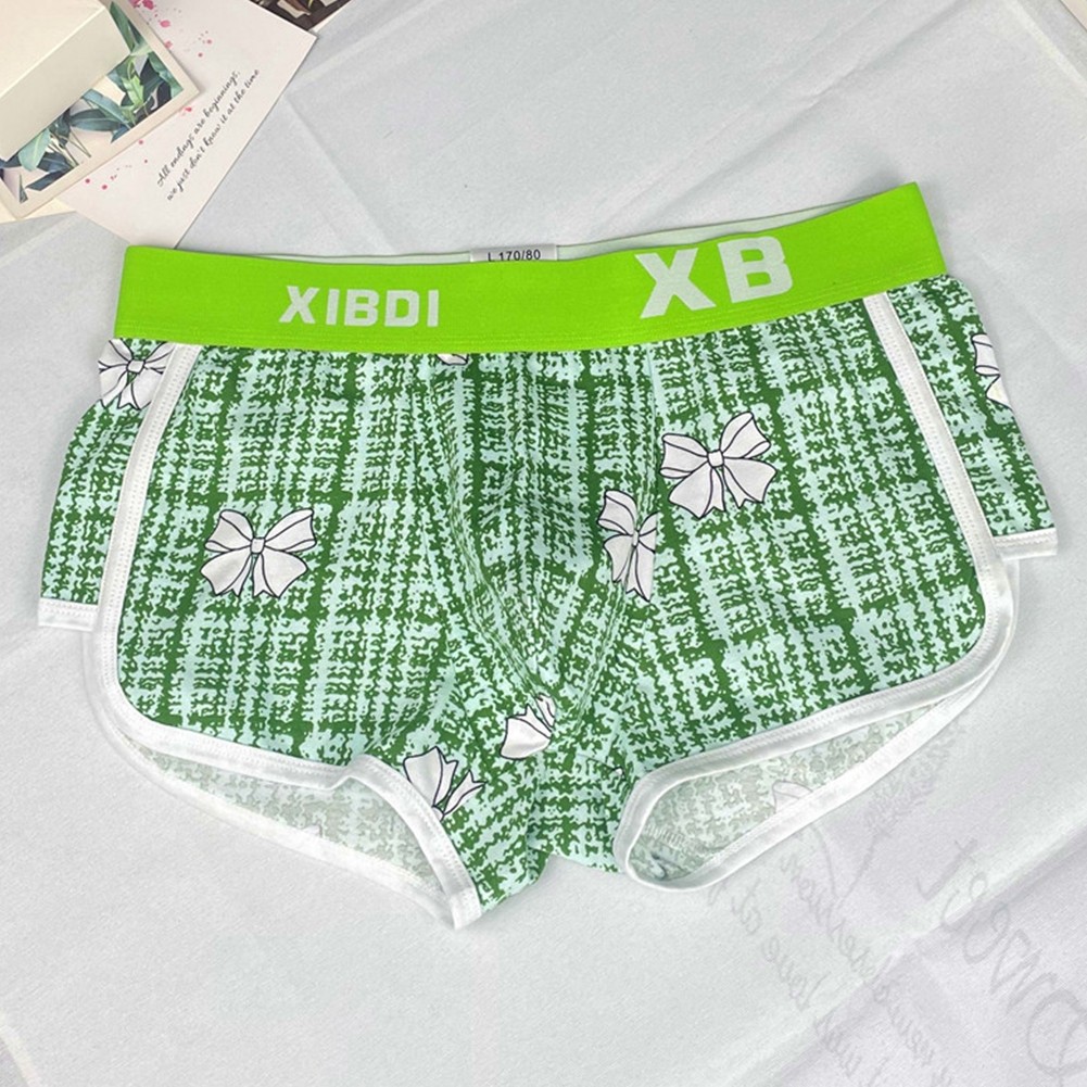 Mens Cotton Underwear with Unique Print and Widen Waistband for Added Support