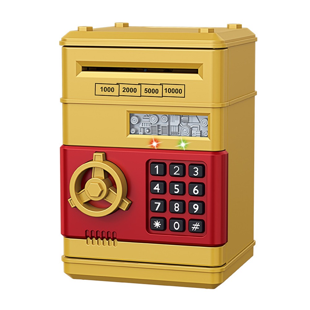 Kids' Piggy Bank with Innovative Money Rolling and Secure Password System