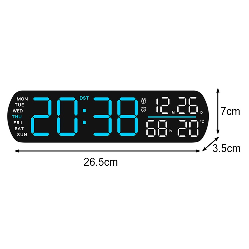 Modern LED Digital Alarm Clock with Complete Environmental Display Features