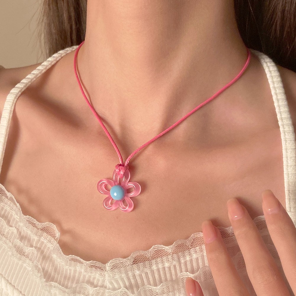 Color Contrasting Necklace for Girls Elegant and Unique Acrylic Jewelry - Picture 13 of 21