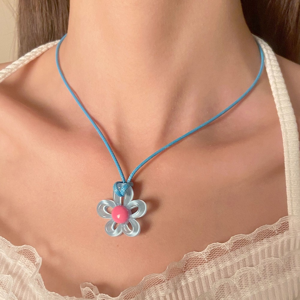 Color Contrasting Necklace for Girls Elegant and Unique Acrylic Jewelry - Picture 16 of 21