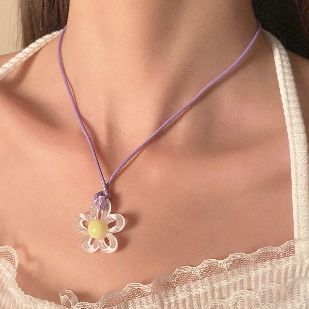 Color Contrasting Necklace for Girls Elegant and Unique Acrylic Jewelry - Picture 14 of 21