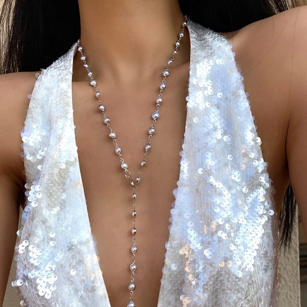 Graceful Y Chain Necklace for Women in Unique Design and Alloy Material