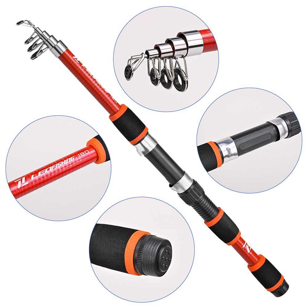 5 Section Fishing Rod 1 73M Length Ideal for Outdoor Fishing Enthusiasts - Picture 8 of 17