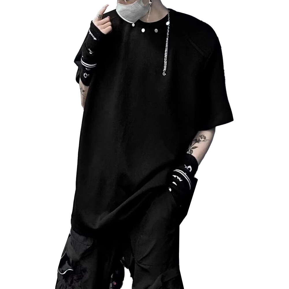 Y2K Fashion Men's Hip Hop Casual T Shirt with Comfortable Short Sleeves - Picture 13 of 32