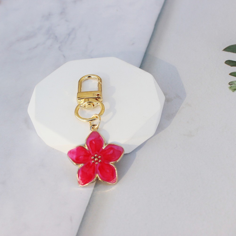 Lovely Colorful Keychain with Creative Pear Blossom Pendant for Personal Style - Picture 9 of 16