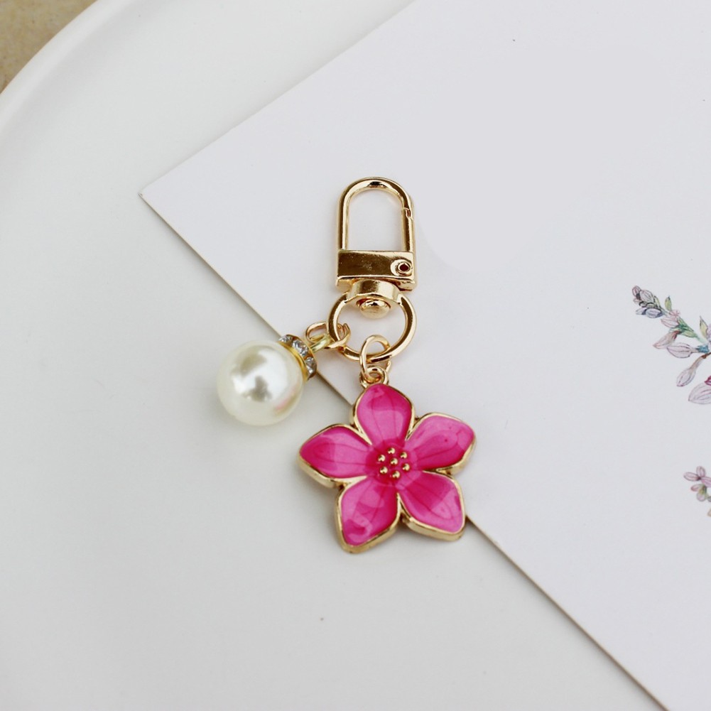Lovely Colorful Keychain with Creative Pear Blossom Pendant for Personal Style - Picture 13 of 16