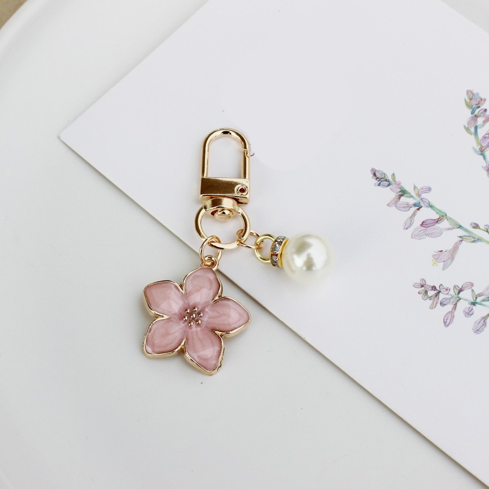 Lovely Colorful Keychain with Creative Pear Blossom Pendant for Personal Style - Picture 12 of 16