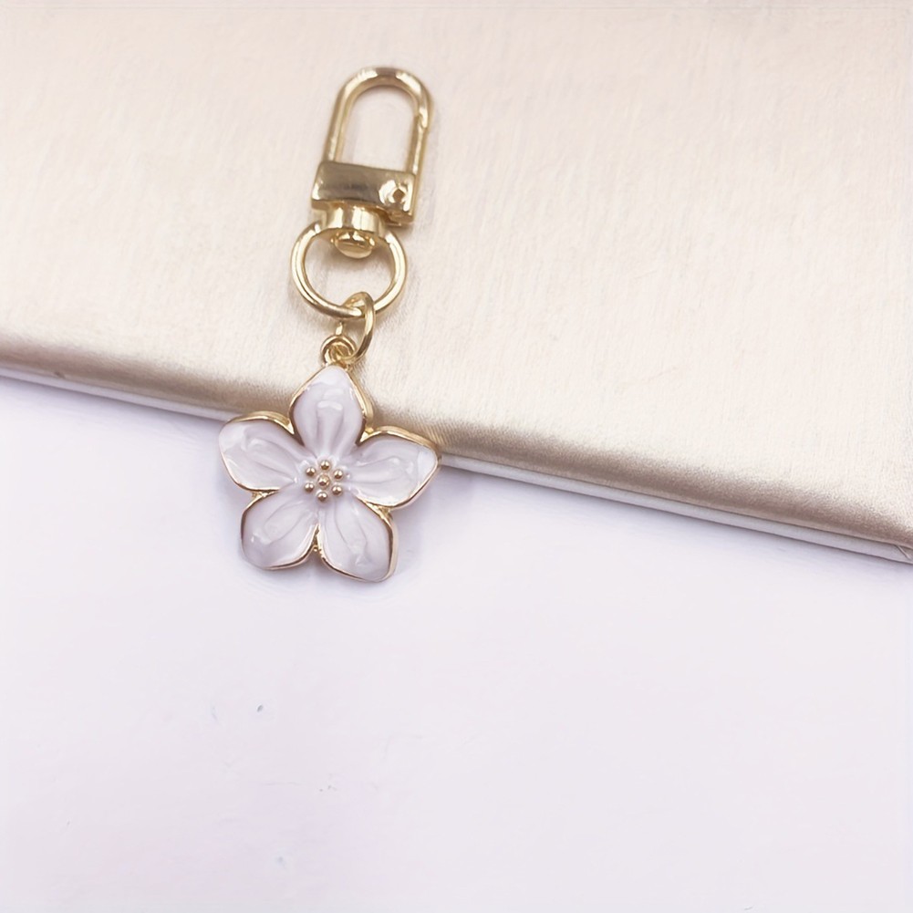 Lovely Colorful Keychain with Creative Pear Blossom Pendant for Personal Style - Picture 8 of 16