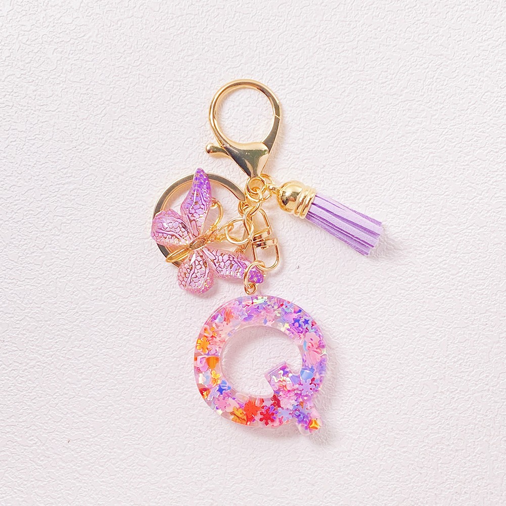 Cute Butterfly Pendant Keychain in Purple for Unique Accessory Collection - Picture 21 of 30