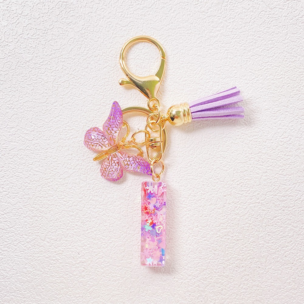 Cute Butterfly Pendant Keychain in Purple for Unique Accessory Collection - Picture 13 of 30