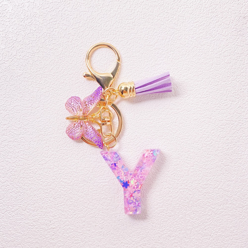 Cute Butterfly Pendant Keychain in Purple for Unique Accessory Collection - Picture 29 of 30