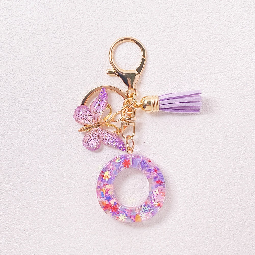 Cute Butterfly Pendant Keychain in Purple for Unique Accessory Collection - Picture 19 of 30