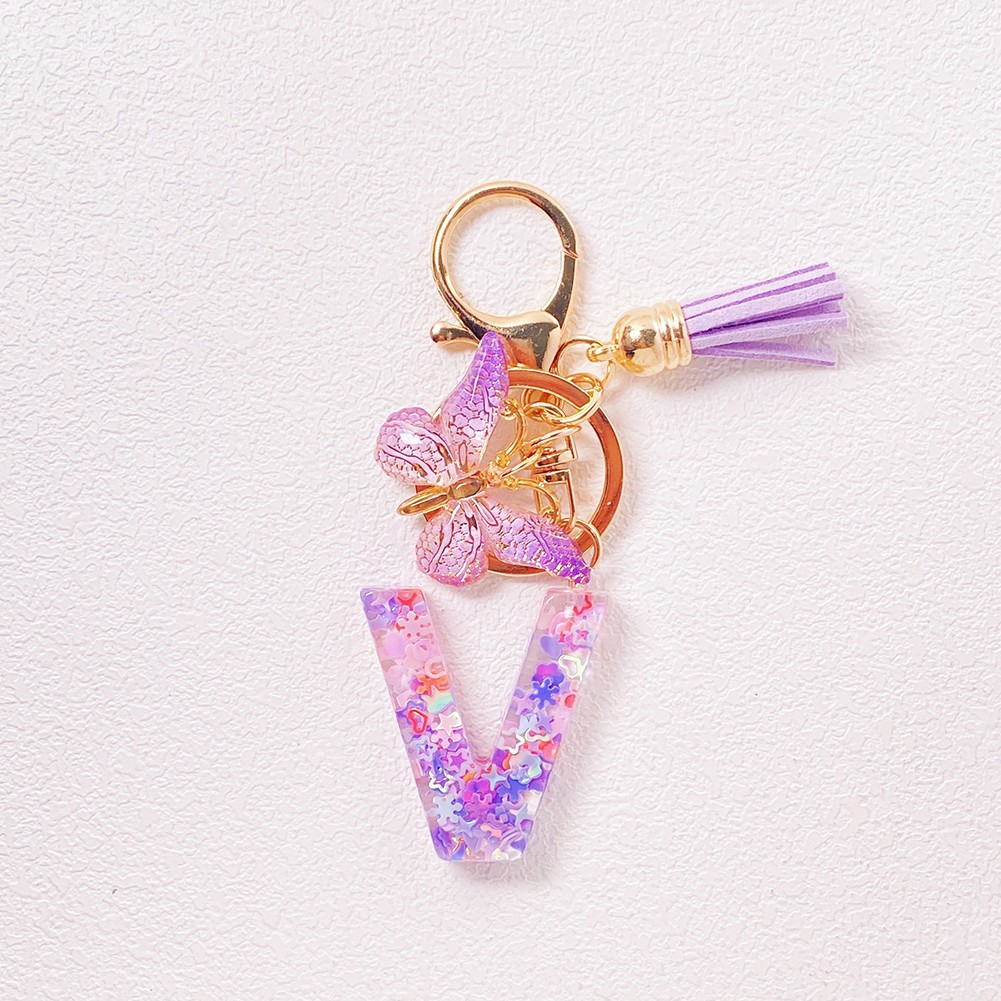 Cute Butterfly Pendant Keychain in Purple for Unique Accessory Collection - Picture 26 of 30