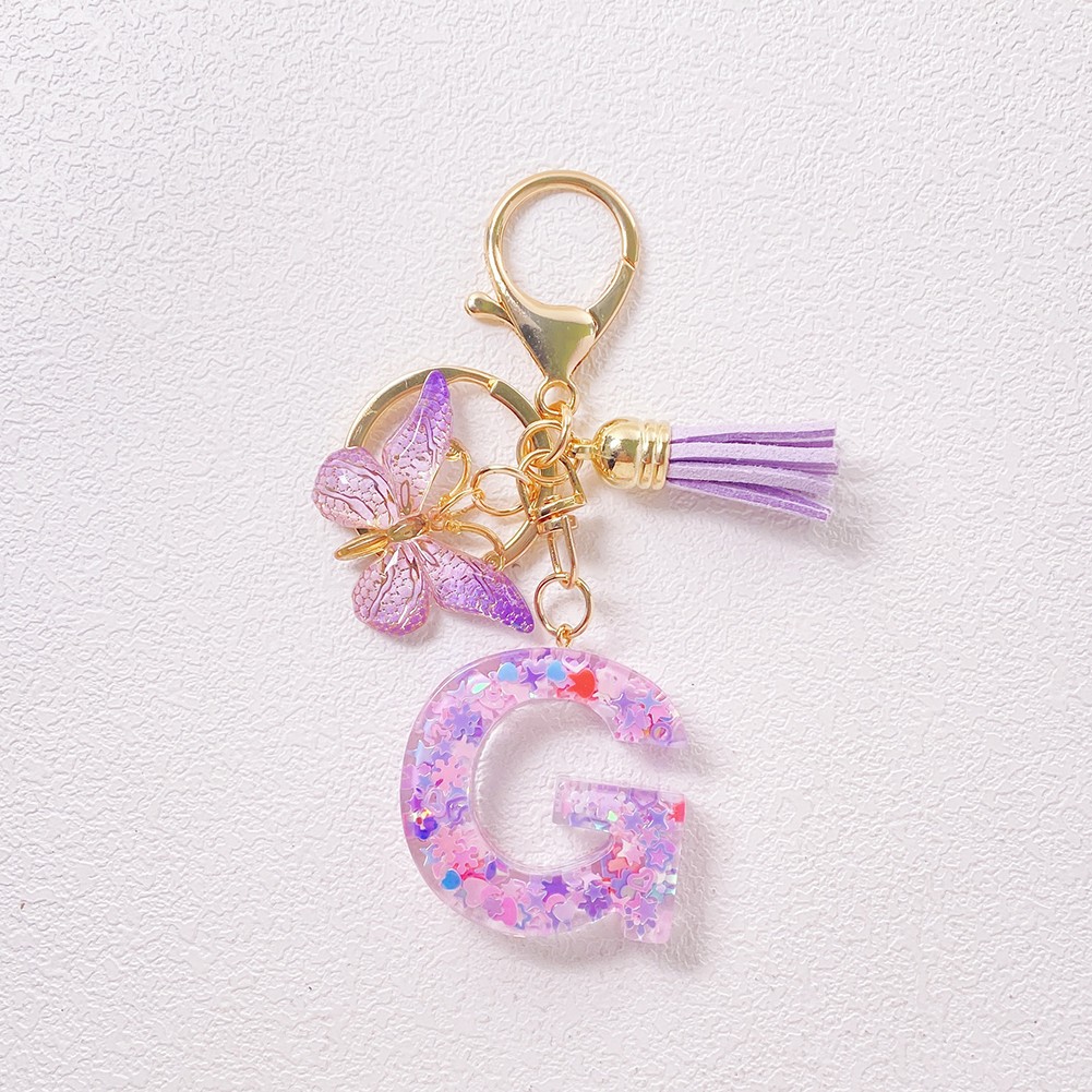 Cute Butterfly Pendant Keychain in Purple for Unique Accessory Collection - Picture 11 of 30
