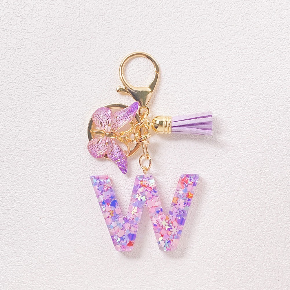 Cute Butterfly Pendant Keychain in Purple for Unique Accessory Collection - Picture 27 of 30
