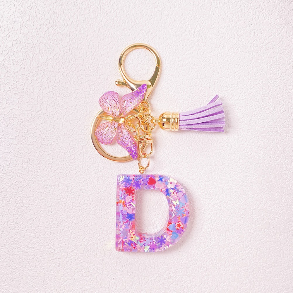 Cute Butterfly Pendant Keychain in Purple for Unique Accessory Collection - Picture 8 of 30