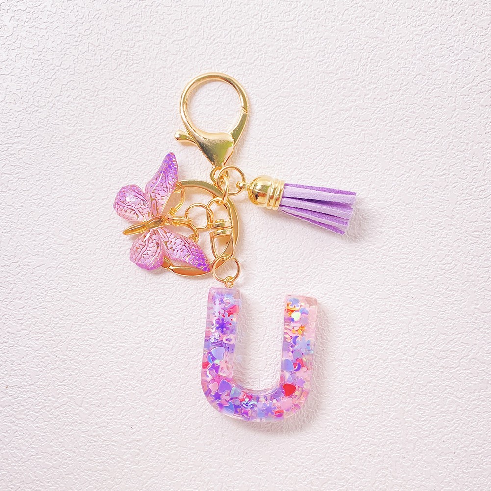 Cute Butterfly Pendant Keychain in Purple for Unique Accessory Collection - Picture 25 of 30