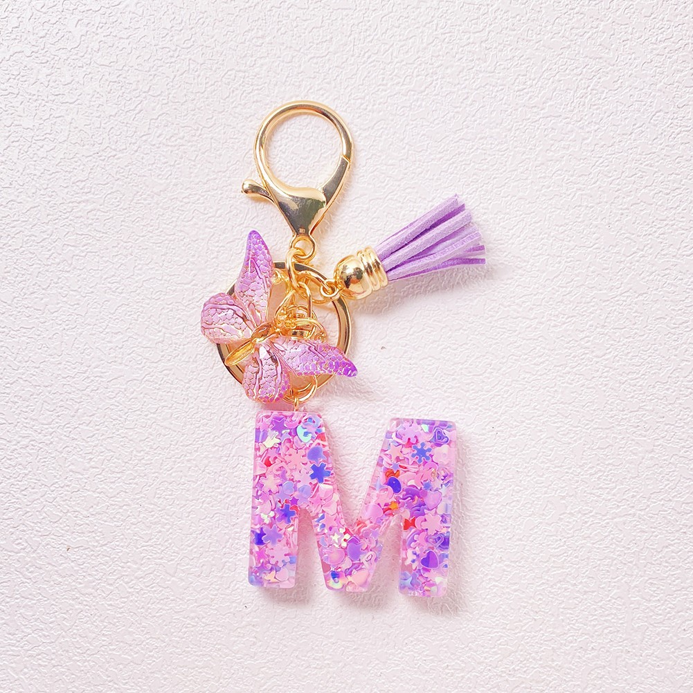 Cute Butterfly Pendant Keychain in Purple for Unique Accessory Collection - Picture 17 of 30