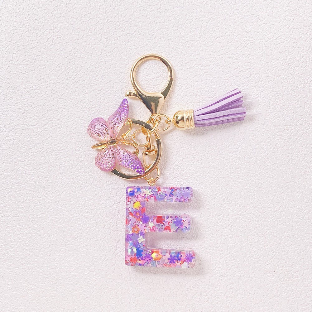 Cute Butterfly Pendant Keychain in Purple for Unique Accessory Collection - Picture 9 of 30
