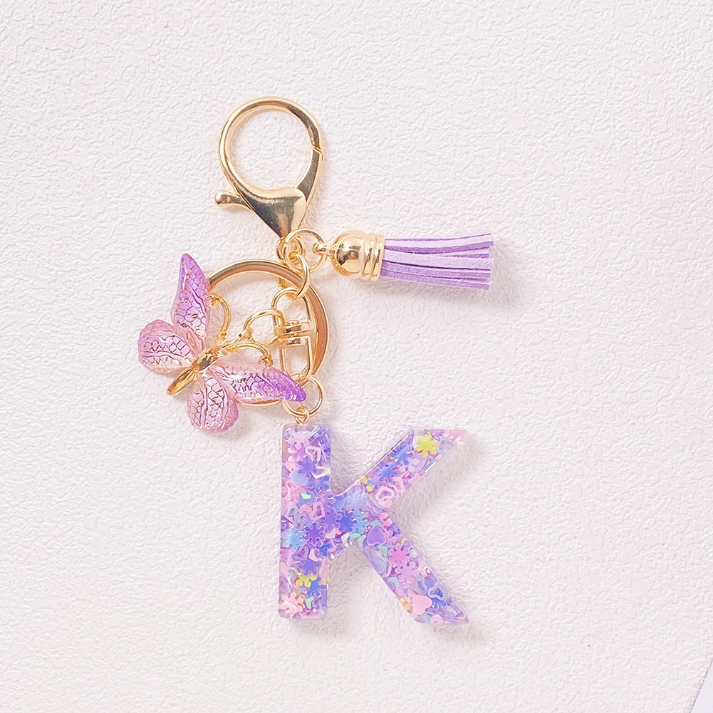 Cute Butterfly Pendant Keychain in Purple for Unique Accessory Collection - Picture 15 of 30
