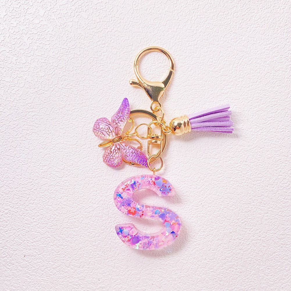 Cute Butterfly Pendant Keychain in Purple for Unique Accessory Collection - Picture 23 of 30