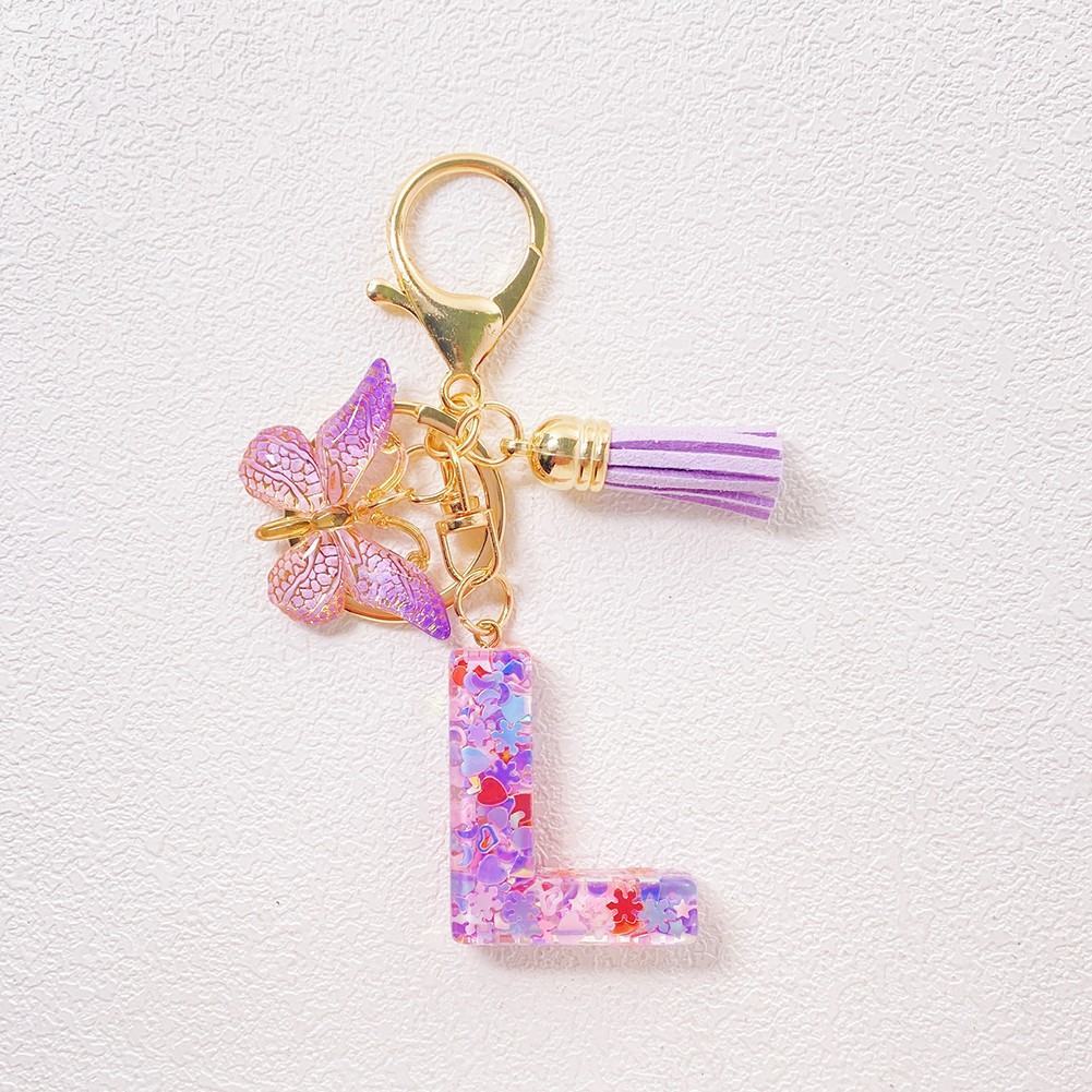Cute Butterfly Pendant Keychain in Purple for Unique Accessory Collection - Picture 16 of 30