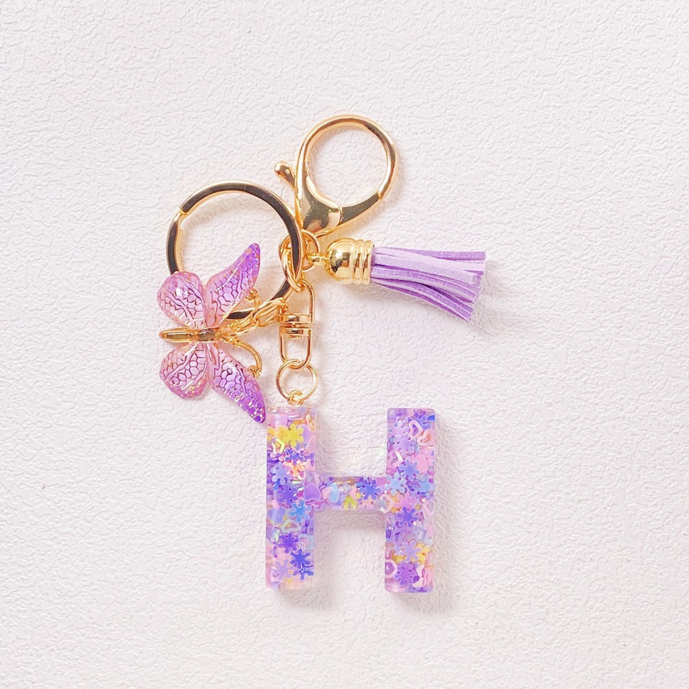 Cute Butterfly Pendant Keychain in Purple for Unique Accessory Collection - Picture 12 of 30
