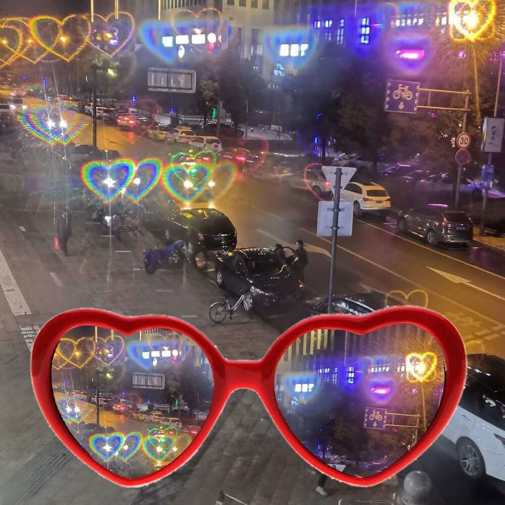 Süße Brille mit Herzmuster und Spezialeffekt zur Veredelung Ihres Party-Looks - Bild 14 von 18