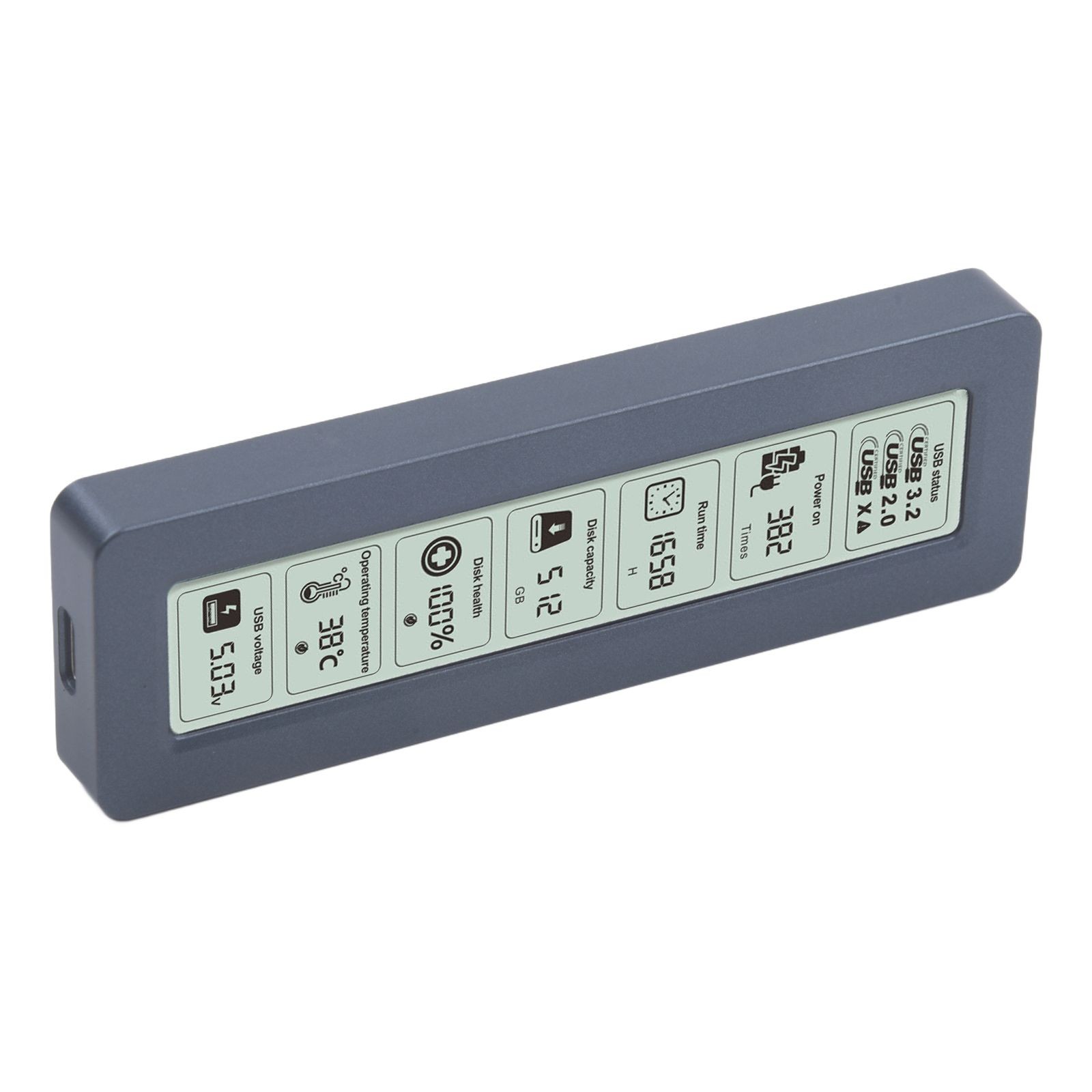 M2 SSD Enclosure with Digital Screen for Health Monitoring and Data Use - Picture 15 of 20