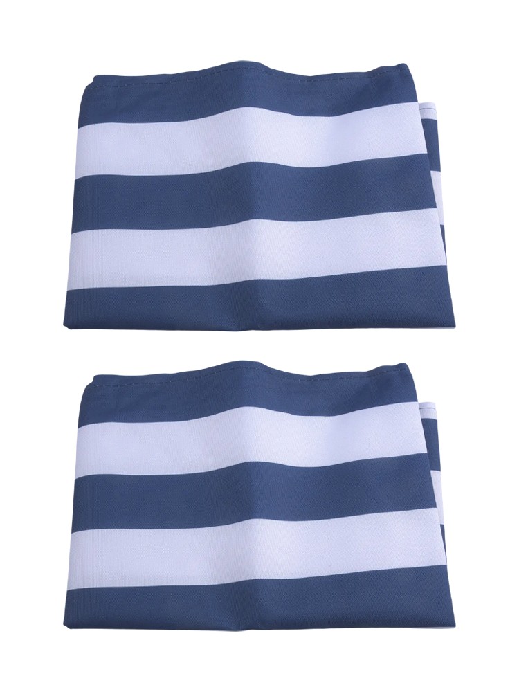 Tela de repuesto para tumbona de playa tela de poliéster 120x44 cm blanco y azul - Imagen 40 de 43