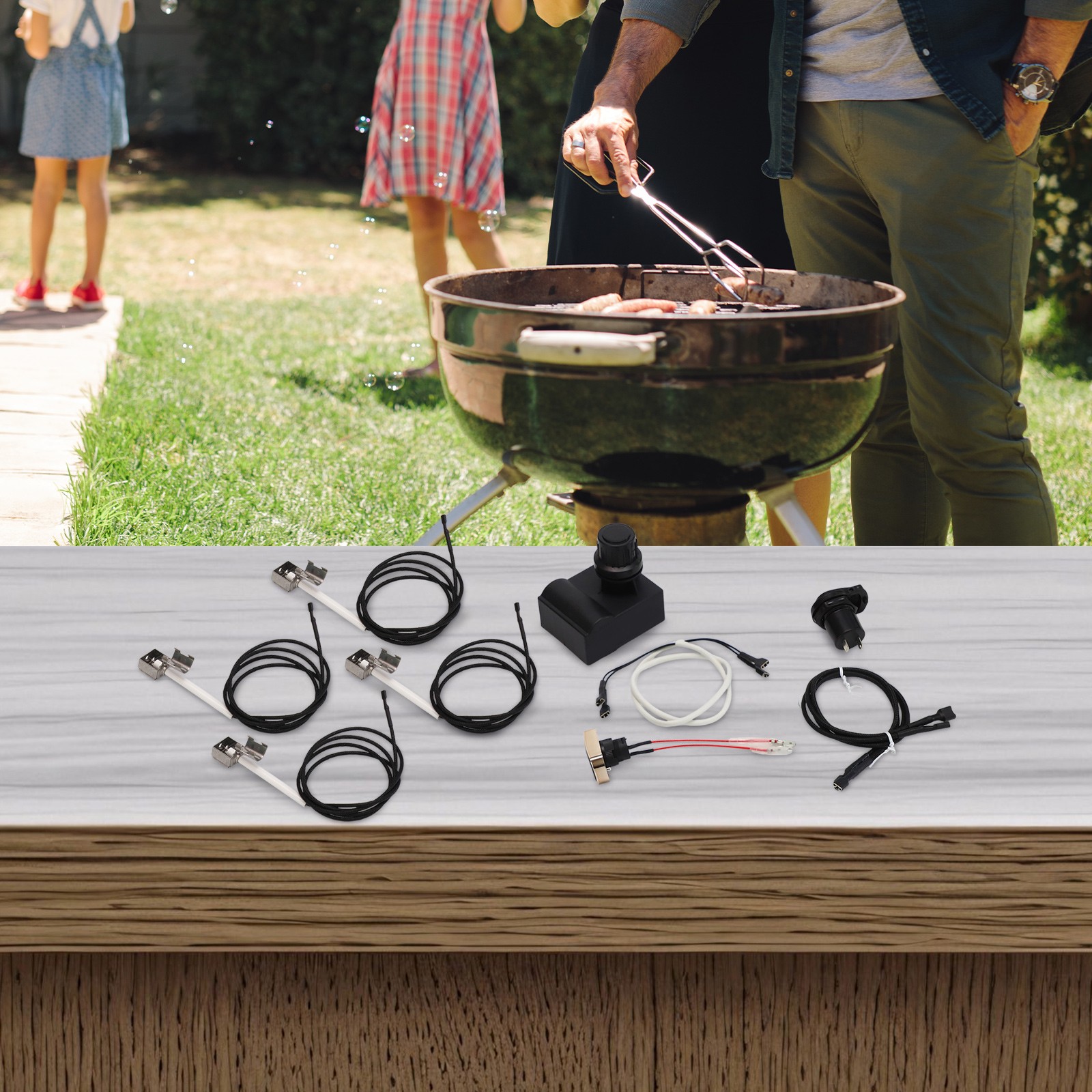 Zündknopf Mit Drähten Für Char Broil Grills - Ersatzteil Für BBQ Zündung